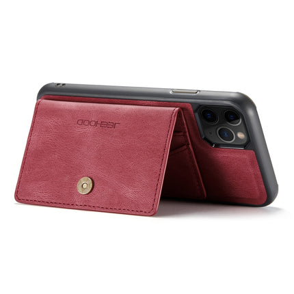 JEEHOOD Retro Magnetic Detachable Protective Case with Wallet & Card Slot & Holder For iPhone 11 Pro(Red)-garmade.com