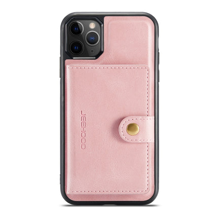 JEEHOOD Retro Magnetic Detachable Protective Case with Wallet & Card Slot & Holder For iPhone 11 Pro(Pink)-garmade.com