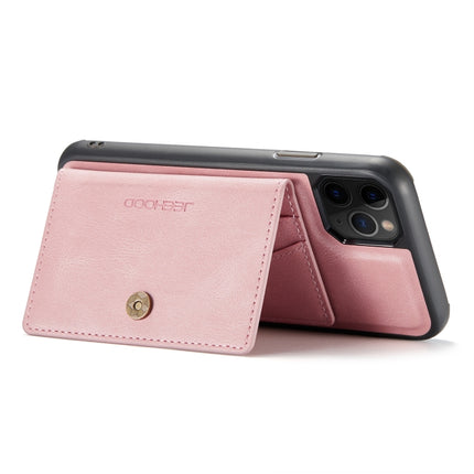 JEEHOOD Retro Magnetic Detachable Protective Case with Wallet & Card Slot & Holder For iPhone 11 Pro(Pink)-garmade.com