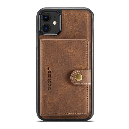 JEEHOOD Retro Magnetic Detachable Protective Case with Wallet & Card Slot & Holder For iPhone 11(Brown)-garmade.com