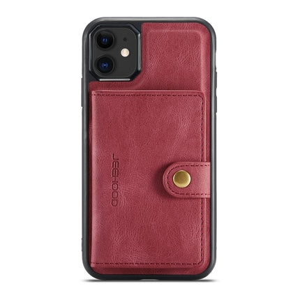 JEEHOOD Retro Magnetic Detachable Protective Case with Wallet & Card Slot & Holder For iPhone 11(Red)-garmade.com