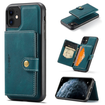 JEEHOOD Retro Magnetic Detachable Protective Case with Wallet & Card Slot & Holder For iPhone 11(Blue)-garmade.com