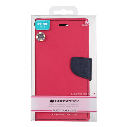 For iPhone 11 Pro Max MERCURY GOOSPERY FANCY DIARY Horizontal Flip Leather Case with Holder & Card Slots & Wallet(Red)-garmade.com