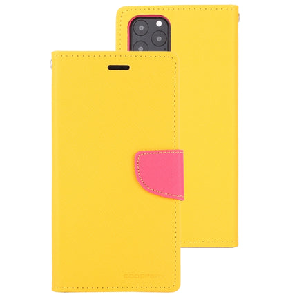 For iPhone 11 Pro Max MERCURY GOOSPERY FANCY DIARY Horizontal Flip Leather Case with Holder & Card Slots & Wallet(Yellow)-garmade.com