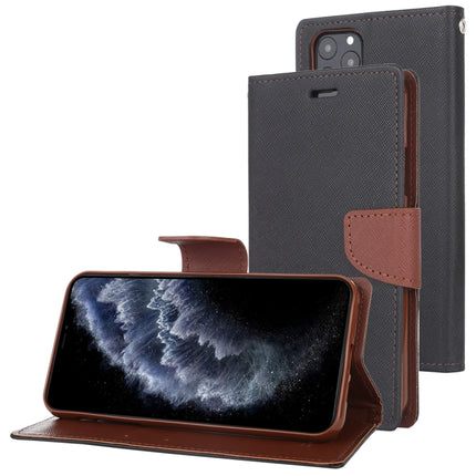 For iPhone 11 Pro Max MERCURY GOOSPERY FANCY DIARY Horizontal Flip Leather Case with Holder & Card Slots & Wallet(Black Brown)-garmade.com