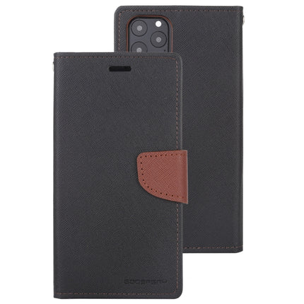 For iPhone 11 Pro Max MERCURY GOOSPERY FANCY DIARY Horizontal Flip Leather Case with Holder & Card Slots & Wallet(Black Brown)-garmade.com