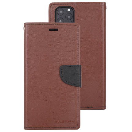 For iPhone 11 Pro Max MERCURY GOOSPERY FANCY DIARY Horizontal Flip Leather Case with Holder & Card Slots & Wallet(Brown)-garmade.com