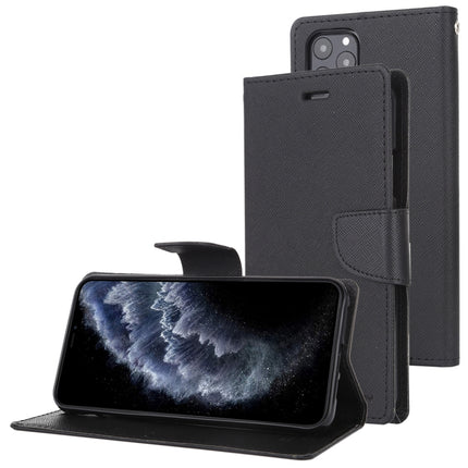 For iPhone 11 Pro Max MERCURY GOOSPERY FANCY DIARY Horizontal Flip Leather Case with Holder & Card Slots & Wallet(Black)-garmade.com