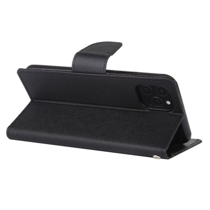 For iPhone 11 Pro Max MERCURY GOOSPERY FANCY DIARY Horizontal Flip Leather Case with Holder & Card Slots & Wallet(Black)-garmade.com