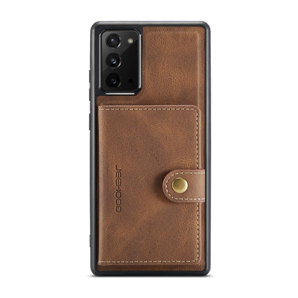 For Samsung Galaxy Note20 JEEHOOD Retro Magnetic Detachable Protective Case with Wallet & Card Slot & Holder(Brown)-garmade.com
