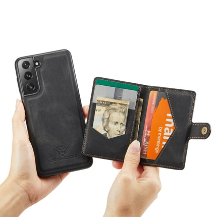 For Samsung Galaxy S21+ 5G JEEHOOD Retro Magnetic Detachable Protective Case with Wallet & Card Slot & Holder(Black)-garmade.com