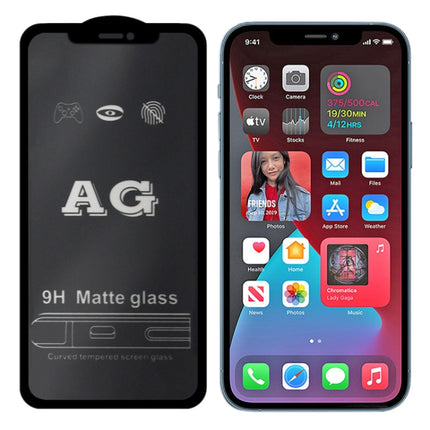 AG Matte Frosted Full Cover Tempered Glass Film For iPhone 12 Pro Max-garmade.com