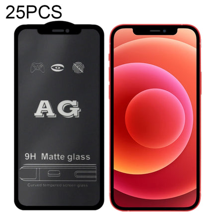 25 PCS AG Matte Frosted Full Cover Tempered Glass Film For iPhone 12 mini-garmade.com