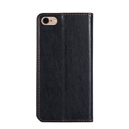 For iPhone 6 Plus PU + TPU Gloss Oil Solid Color Magnetic Horizontal Flip Leather Case with Holder & Card Slot & Wallet(Black)-garmade.com