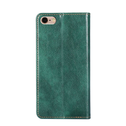 For iPhone 6 Plus PU + TPU Gloss Oil Solid Color Magnetic Horizontal Flip Leather Case with Holder & Card Slot & Wallet(Green)-garmade.com