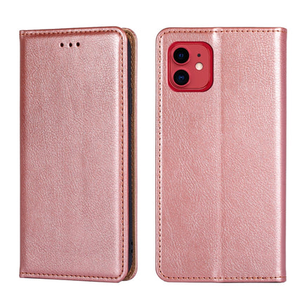 For iPhone 11 PU + TPU Gloss Oil Solid Color Magnetic Horizontal Flip Leather Case with Holder & Card Slot & Wallet(Gold)-garmade.com