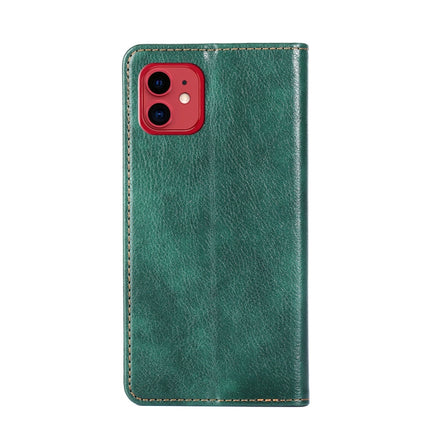 For iPhone 11 PU + TPU Gloss Oil Solid Color Magnetic Horizontal Flip Leather Case with Holder & Card Slot & Wallet(Green)-garmade.com