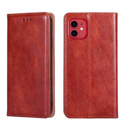 For iPhone 11 PU + TPU Gloss Oil Solid Color Magnetic Horizontal Flip Leather Case with Holder & Card Slot & Wallet(Brown)-garmade.com