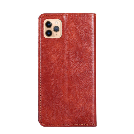 For iPhone 11 Pro Max PU + TPU Gloss Oil Solid Color Magnetic Horizontal Flip Leather Case with Holder & Card Slot & Wallet(Brown)-garmade.com