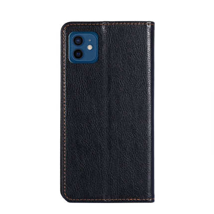 For iPhone 12 / 12 Pro PU + TPU Gloss Oil Solid Color Magnetic Horizontal Flip Leather Case with Holder & Card Slot & Wallet(Black)-garmade.com