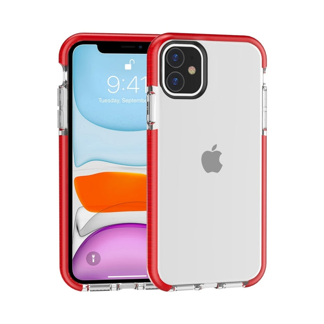 For iPhone 11 Highly Transparent Soft TPU Case(Red)-garmade.com