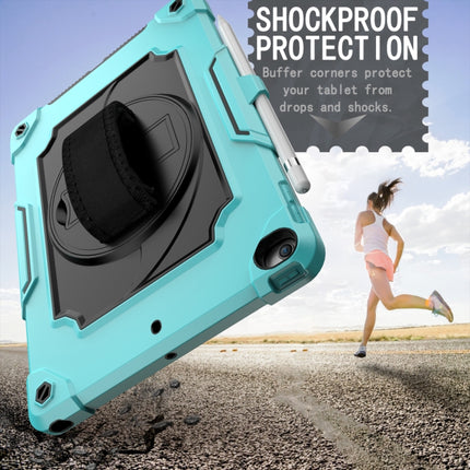 360 Degree Rotation Turntable Contrast Color Robot Shockproof Silicone + PC Protective Case with Holder For iPad 10.2 / 10.2 (2020) / Pro 10.5(Mint Green + Black)-garmade.com