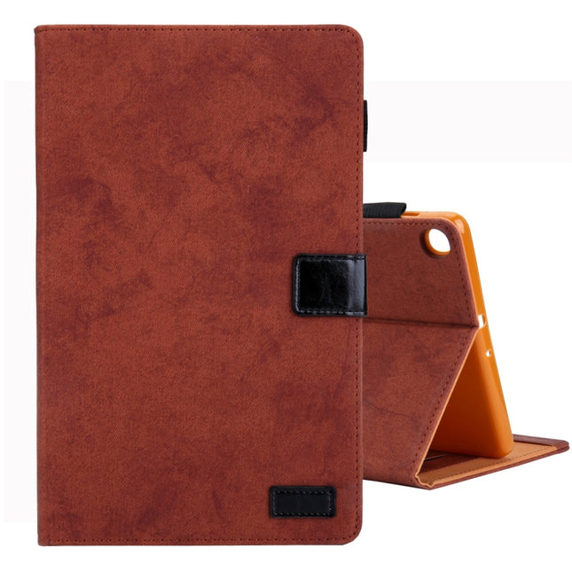 For Galaxy Tab A 8.0 & S Pen (2019) Business Style Horizontal Flip Leather Case, with Holder & Card Slot & Photo Frame & Sleep / Wake-up Function(Brown)-garmade.com