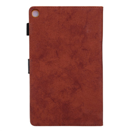 For Galaxy Tab A 8.0 & S Pen (2019) Business Style Horizontal Flip Leather Case, with Holder & Card Slot & Photo Frame & Sleep / Wake-up Function(Brown)-garmade.com