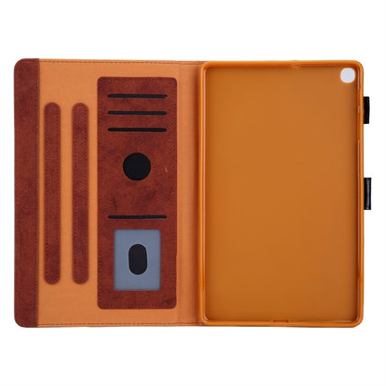 For Galaxy Tab A 8.0 & S Pen (2019) Business Style Horizontal Flip Leather Case, with Holder & Card Slot & Photo Frame & Sleep / Wake-up Function(Brown)-garmade.com