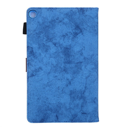 For Galaxy Tab A 8.0 & S Pen (2019) Business Style Horizontal Flip Leather Case, with Holder & Card Slot & Photo Frame & Sleep / Wake-up Function(Blue)-garmade.com
