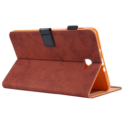 For Galaxy Tab A 10.1 (2016) / T580 Business Style Horizontal Flip Leather Case, with Holder & Card Slot & Photo Frame & Sleep / Wake-up Function(Brown)-garmade.com