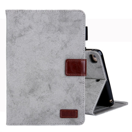 For iPad Mini 1 / 2 / 3 / 4 Business Style Horizontal Flip Leather Case, with Holder & Card Slot & Photo Frame & Sleep / Wake-up Function(Grey)-garmade.com
