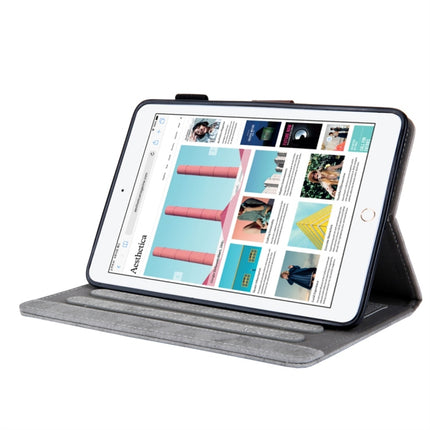 For iPad Mini 1 / 2 / 3 / 4 Business Style Horizontal Flip Leather Case, with Holder & Card Slot & Photo Frame & Sleep / Wake-up Function(Grey)-garmade.com