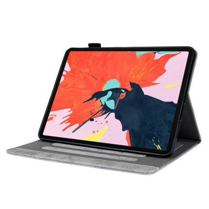 For iPad Pro 11 inch (2018) Business Style Horizontal Flip Leather Case, with Holder & Card Slot & Photo Frame & Sleep / Wake-up Function(Grey)-garmade.com