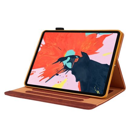 For iPad Pro 11 inch (2018) Business Style Horizontal Flip Leather Case, with Holder & Card Slot & Photo Frame & Sleep / Wake-up Function(Brown)-garmade.com
