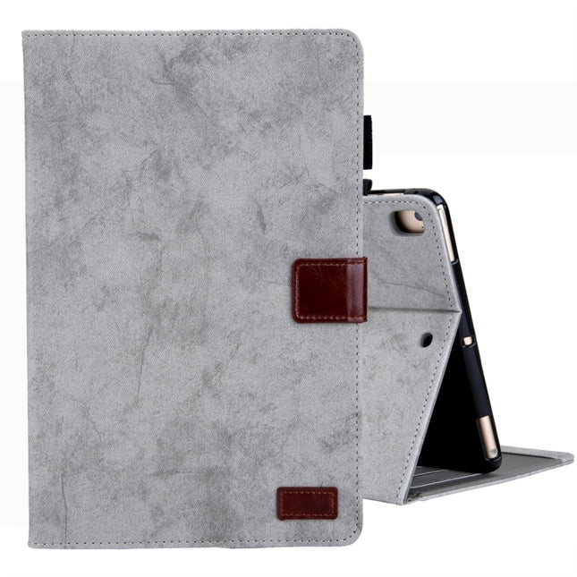 For iPad Mini (2019) Business Style Horizontal Flip Leather Case, with Holder & Card Slot & Photo Frame & Sleep / Wake-up Function(Grey)-garmade.com
