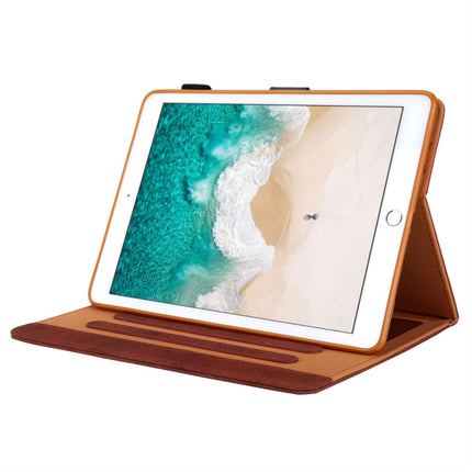 For iPad Mini (2019) Business Style Horizontal Flip Leather Case, with Holder & Card Slot & Photo Frame & Sleep / Wake-up Function(Brown)-garmade.com