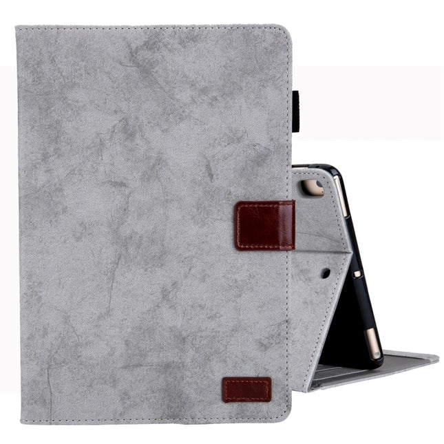 For iPad 10.2 2021 / 2020 / 2019 Business Style Horizontal Flip Leather Case, with Holder & Card Slot & Photo Frame & Sleep / Wake-up Function(Grey)-garmade.com