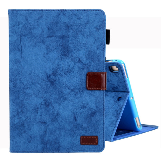 For iPad 10.2 inch Business Style Horizontal Flip Leather Case, with Holder & Card Slot & Photo Frame & Sleep / Wake-up Function(Blue)-garmade.com