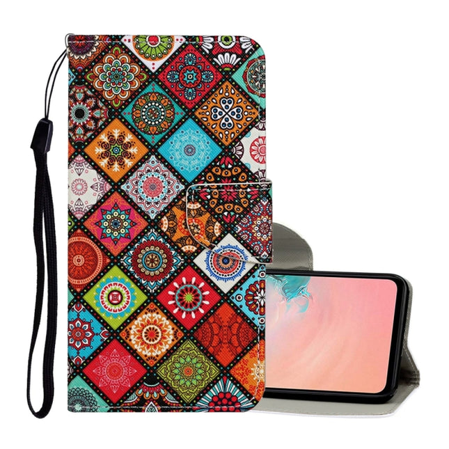 For Samsung Galaxy S21 5G Colored Drawing Pattern Horizontal Flip Leather Case with Holder & Card Slots & Wallet & Lanyard(Ethnic Style)-garmade.com