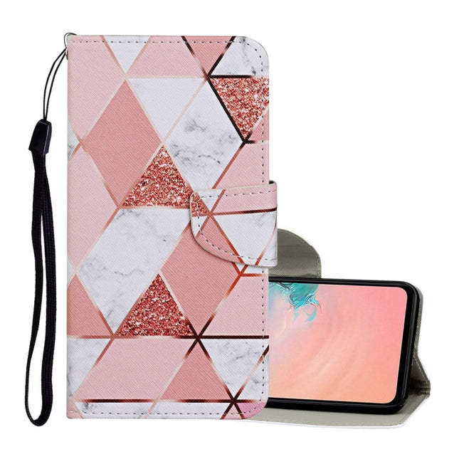 For Samsung Galaxy S21 5G Colored Drawing Pattern Horizontal Flip Leather Case with Holder & Card Slots & Wallet & Lanyard(Marble)-garmade.com