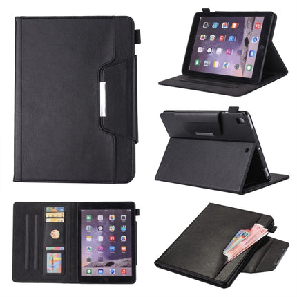 For iPad 10.2 2021 / 2020 / 2019 Business Style Horizontal Flip Leather Case with Holder & Card Slot & Photo Frame & Wallet(Black)-garmade.com