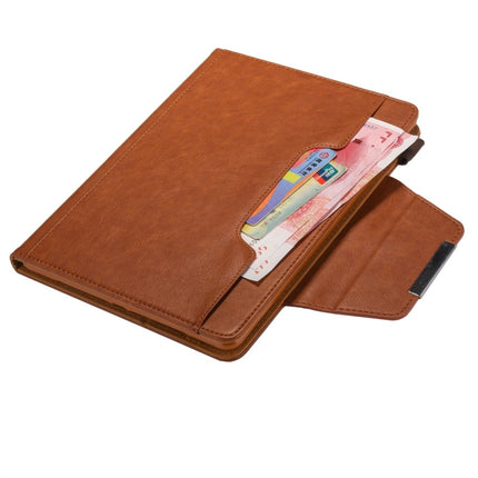 For iPad 10.2 2021 / 2020 / 2019 Business Style Horizontal Flip Leather Case with Holder & Card Slot & Photo Frame & Wallet(Brown)-garmade.com
