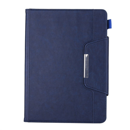 For iPad 10.2 2021 / 2020 / 2019 Business Style Horizontal Flip Leather Case with Holder & Card Slot & Photo Frame & Wallet(Blue)-garmade.com