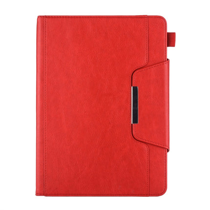 For iPad 10.2 2021 / 2020 / 2019 Business Style Horizontal Flip Leather Case with Holder & Card Slot & Photo Frame & Wallet(Red)-garmade.com