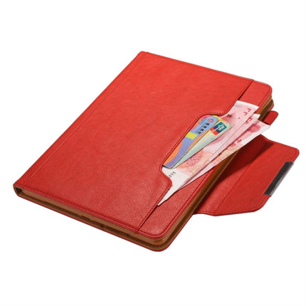 For iPad 10.2 2021 / 2020 / 2019 Business Style Horizontal Flip Leather Case with Holder & Card Slot & Photo Frame & Wallet(Red)-garmade.com