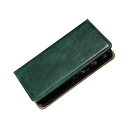 For Samsung Galaxy Note10 PU + TPU Gloss Oil Solid Color Magnetic Horizontal Flip Leather Case with Holder & Card Slot & Wallet(Green)-garmade.com