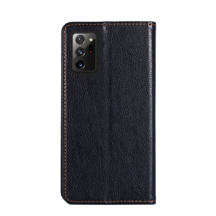 For Samsung Galaxy Note20 Ultra PU + TPU Gloss Oil Solid Color Magnetic Horizontal Flip Leather Case with Holder & Card Slot & Wallet(Black)-garmade.com