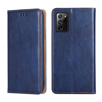 For Samsung Galaxy Note20 Ultra PU + TPU Gloss Oil Solid Color Magnetic Horizontal Flip Leather Case with Holder & Card Slot & Wallet(Blue)-garmade.com