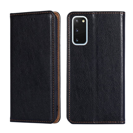 For Samsung Galaxy S20 PU + TPU Gloss Oil Solid Color Magnetic Horizontal Flip Leather Case with Holder & Card Slot & Wallet(Black)-garmade.com